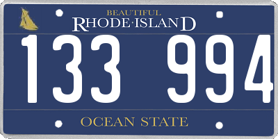 RI license plate 133994