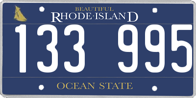 RI license plate 133995