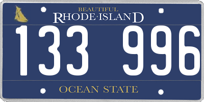 RI license plate 133996