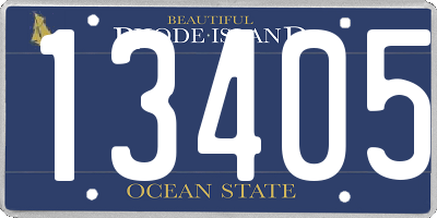 RI license plate 13405