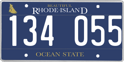 RI license plate 134055