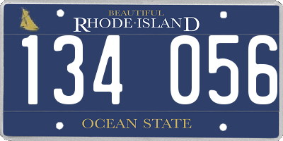 RI license plate 134056