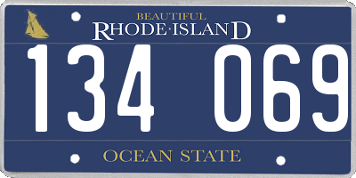 RI license plate 134069