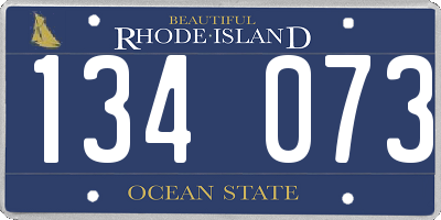 RI license plate 134073