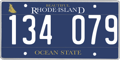 RI license plate 134079