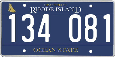 RI license plate 134081