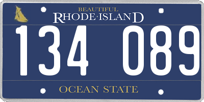 RI license plate 134089