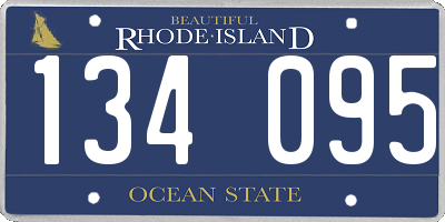RI license plate 134095
