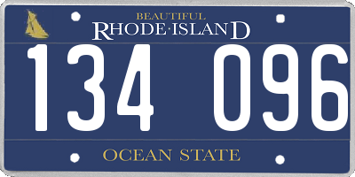 RI license plate 134096