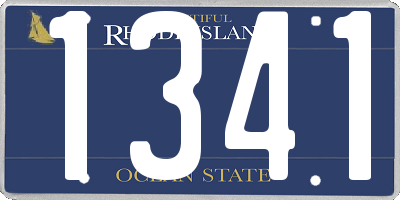 RI license plate 1341