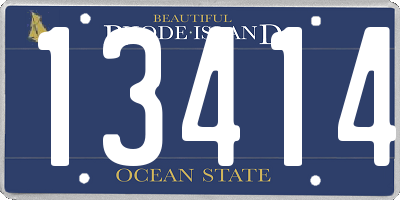 RI license plate 13414