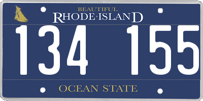 RI license plate 134155