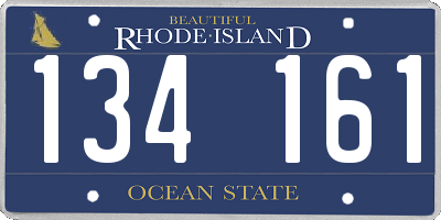 RI license plate 134161