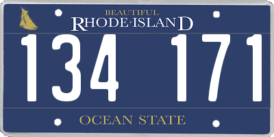 RI license plate 134171