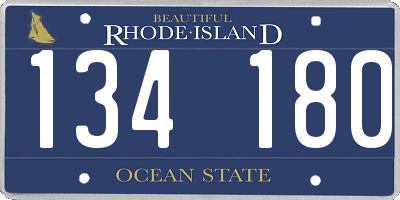RI license plate 134180