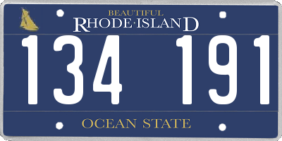 RI license plate 134191