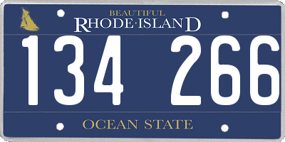 RI license plate 134266