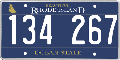 RI license plate 134267