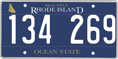 RI license plate 134269