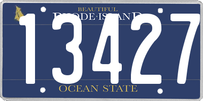 RI license plate 13427