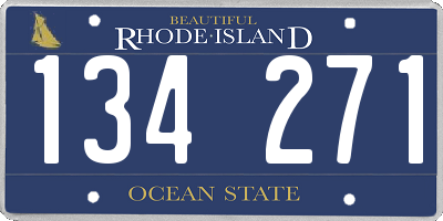 RI license plate 134271