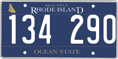 RI license plate 134290