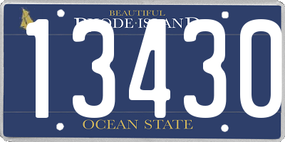 RI license plate 13430