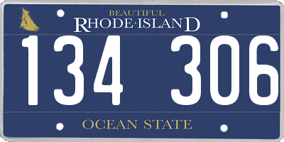 RI license plate 134306