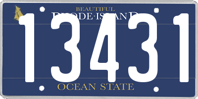 RI license plate 13431