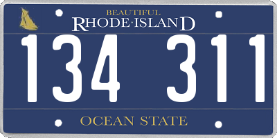 RI license plate 134311