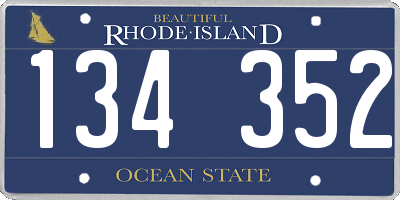 RI license plate 134352