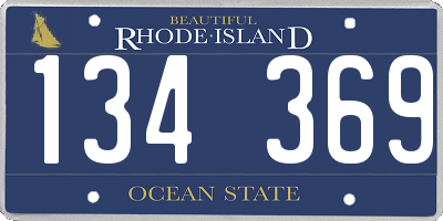 RI license plate 134369