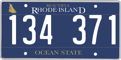 RI license plate 134371