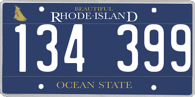 RI license plate 134399