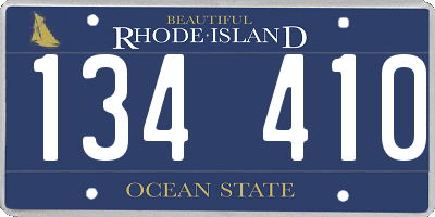 RI license plate 134410