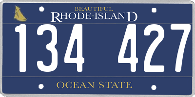 RI license plate 134427