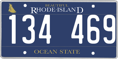 RI license plate 134469