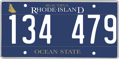 RI license plate 134479