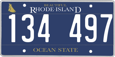 RI license plate 134497