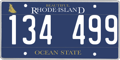 RI license plate 134499