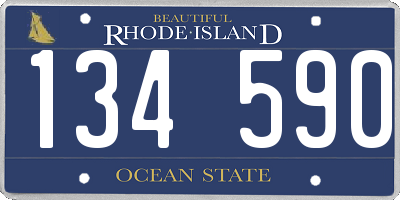 RI license plate 134590