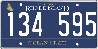 RI license plate 134595