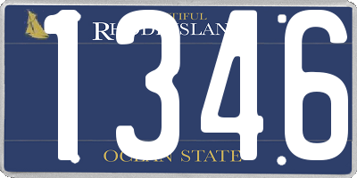 RI license plate 1346