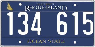 RI license plate 134615
