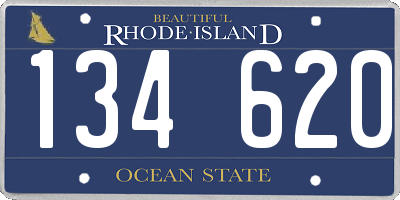 RI license plate 134620