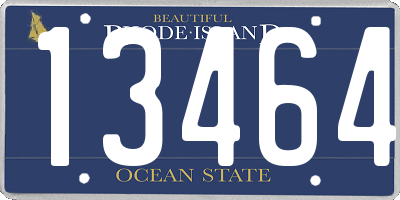 RI license plate 13464