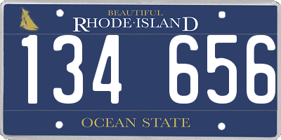 RI license plate 134656