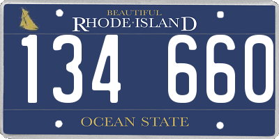 RI license plate 134660