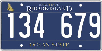 RI license plate 134679