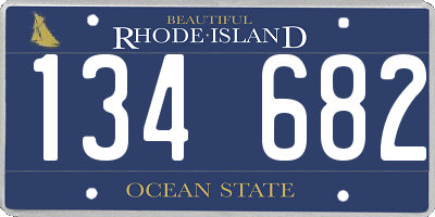 RI license plate 134682